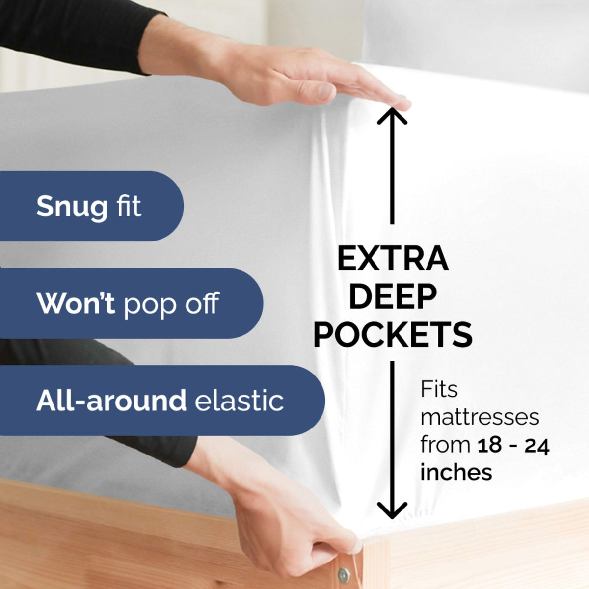 CGK Unlimited sateen-weave cotton offers silky-soft texture for hotel-like comfort