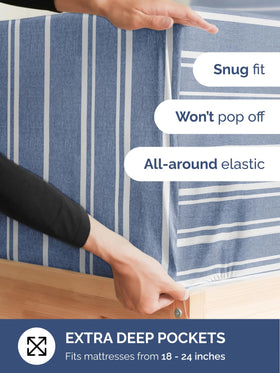 CGK Unlimited secure fit elastic queen sheet stays in place all night