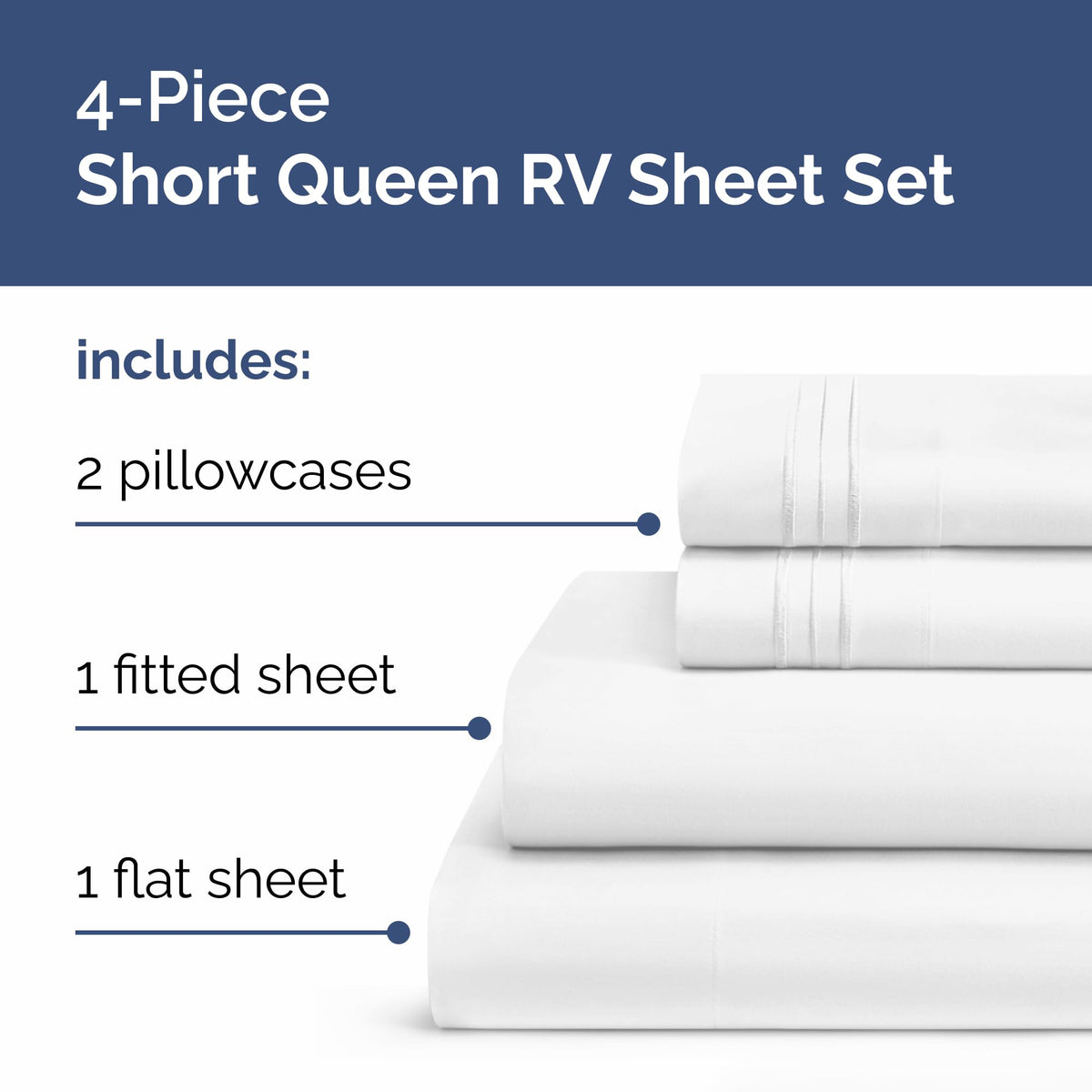 CGK Unlimited Short Queen fitted sheet 60x75 fits RV mattresses snugly with deep pockets
