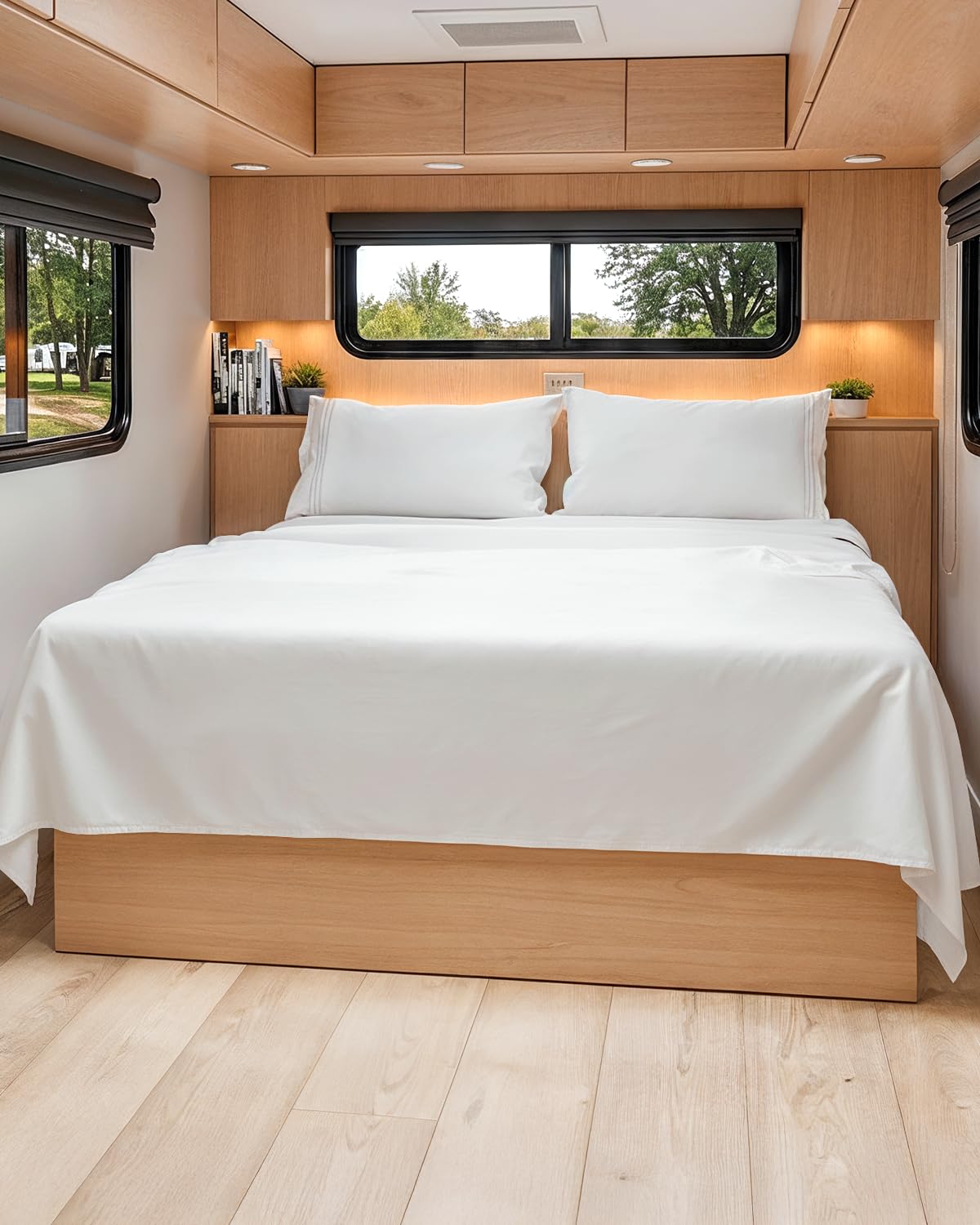 CGK Unlimited Short Queen flat sheet 90x102 provides hotel-like comfort for RV beds