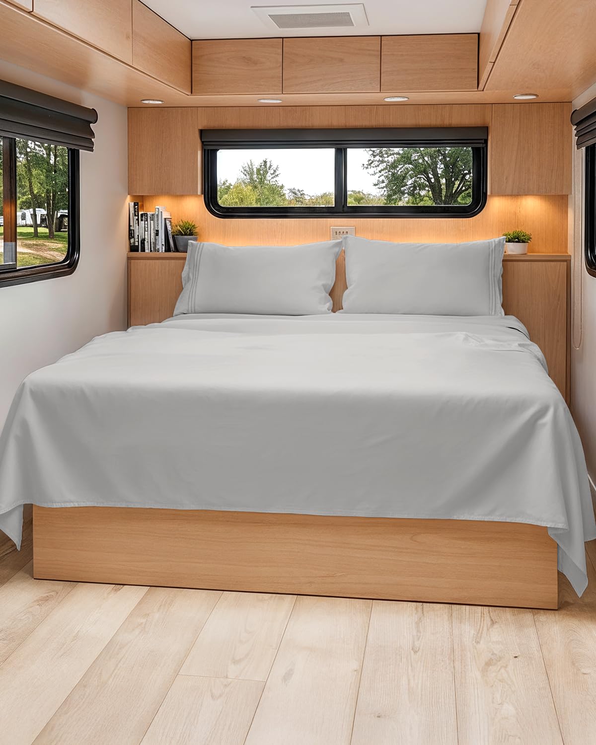 CGK Unlimited short queen flat sheet 90x102 for a smooth RV sleep surface