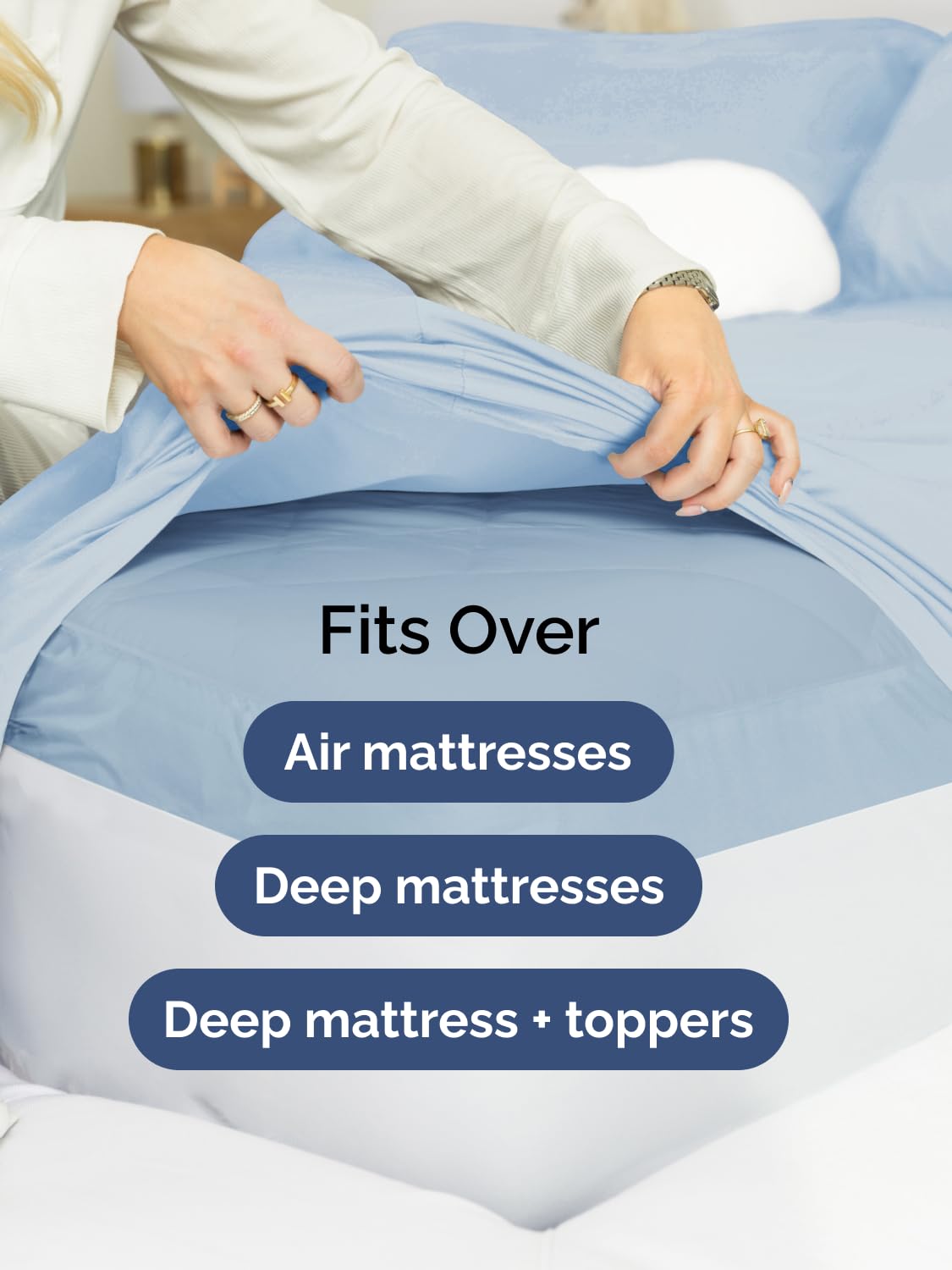 CGK Unlimited breathable sky blue king sheet keeps you cool at night