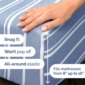 CGK Unlimited soft microfiber sheets close-up highlighting breathable, cooling feel.
