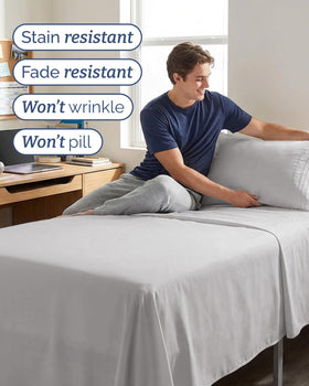 CGK Unlimited soft brushed microfiber delivers silky-feel comfort at a good price.