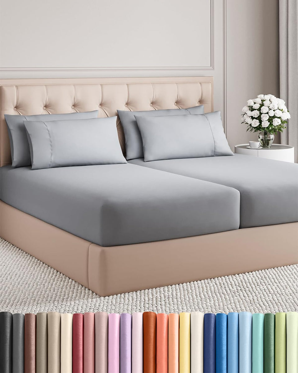 CGK Unlimited Split King flat sheet delivers breathable, cooling comfort