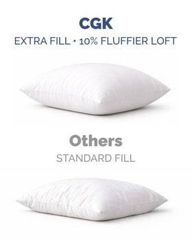 Fiberfill detail of CGK Unlimited inserts demonstrating bounce-back resilience