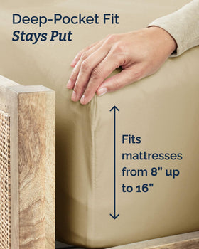 CGK Unlimited deep-pocket feature ensures easy fit on bulky mattresses.