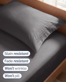 CGK Unlimited deep pockets keep the sheets secure on mattresses up to 16 inches.