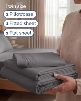 CGK Unlimited fitted sheet 75 by 38 inches with deep pockets on mattress.