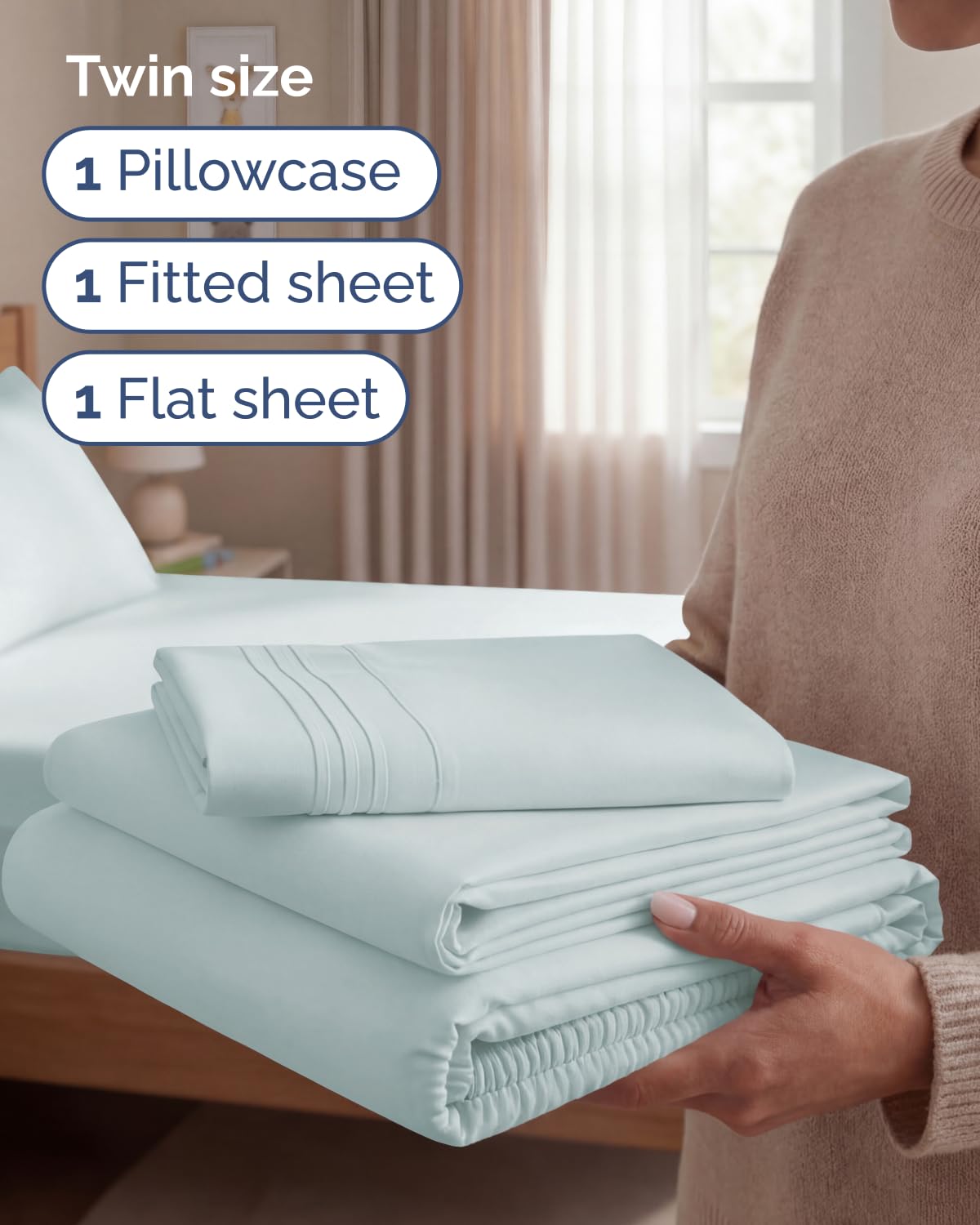 CGK Unlimited fitted sheet with deep pockets for secure mattress fit.