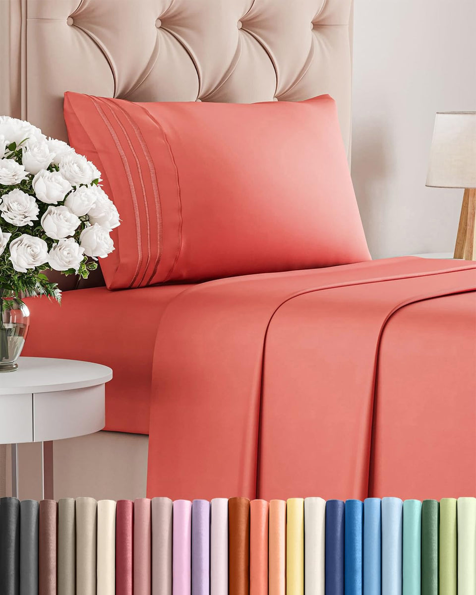 CGK Unlimited Twin 3-Piece Sheet Set in packaging, ideal gift with hotel-luxe appeal