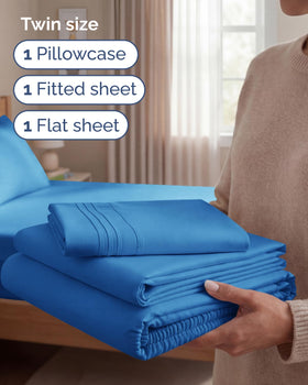 CGK Unlimited pillowcase blue piece highlights coordinated hotel-style look