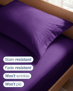 CGK Unlimited purple brushed microfiber texture delivers luxurious softness