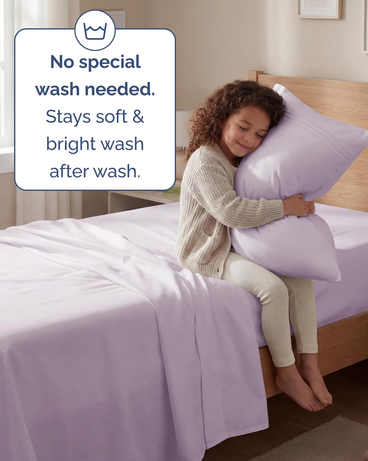 Breathable microfiber fabric promoting airflow for cooler nights and restful sleep.