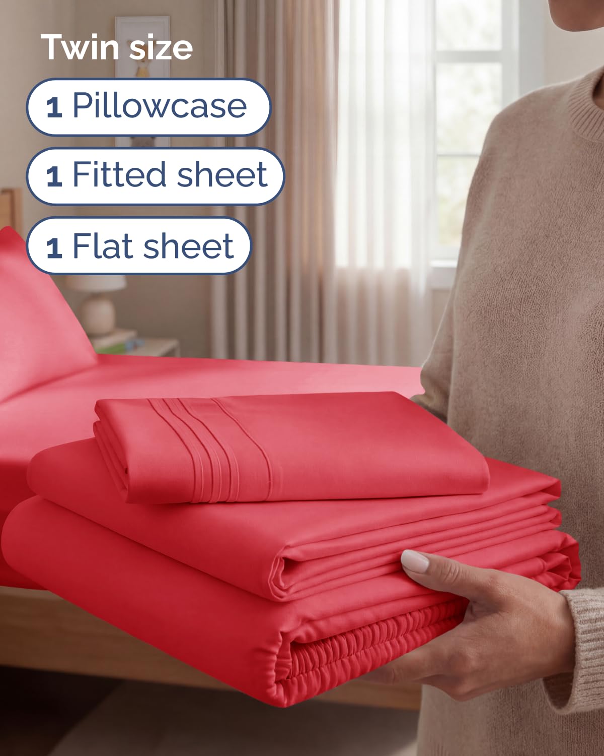 CGK Unlimited Twin 3pc sheet set breathable cooling surface for comfortable sleep
