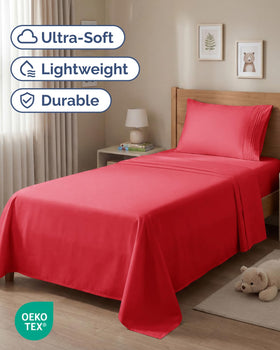 CGK Unlimited Twin 3pc sheet set deep-pocket fit on mattress for secure hold