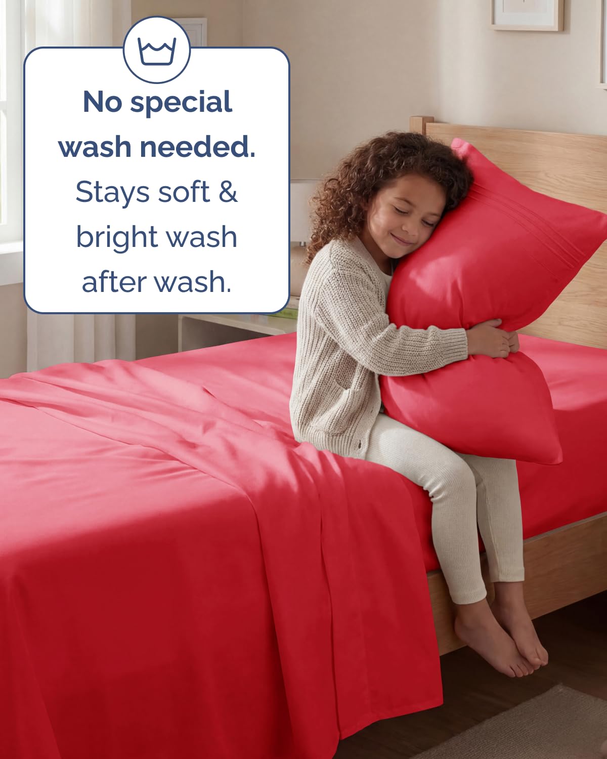 CGK Unlimited Twin 3pc sheet set easy-fit elastic edges securing mattress
