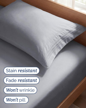 Deep pocket feature highlighted on CGK Unlimited steel blue sheet