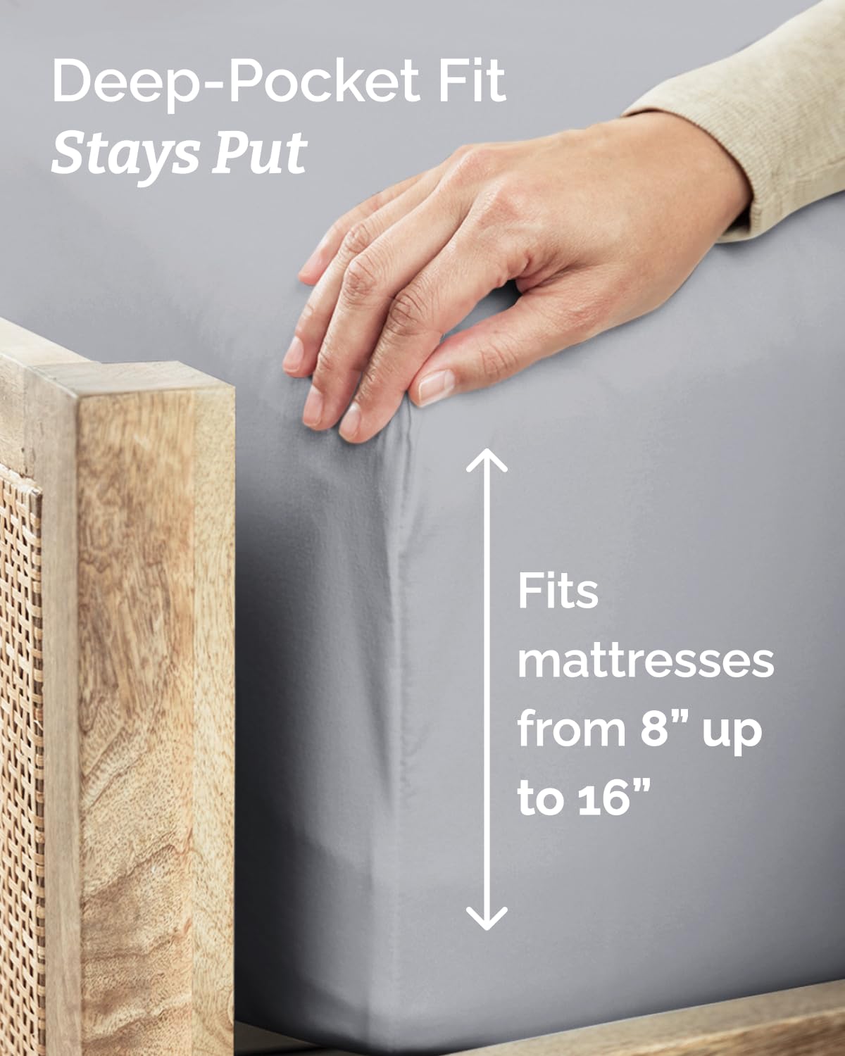 Closeup of brushed microfiber texture from CGK Unlimited sheets