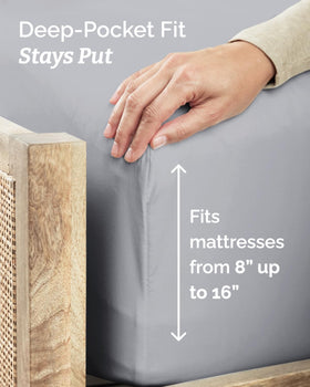Closeup of brushed microfiber texture from CGK Unlimited sheets