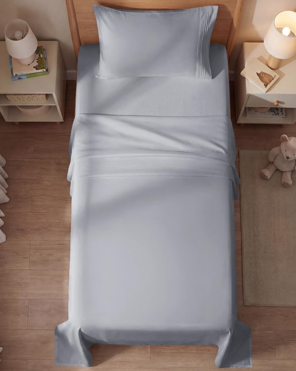 CGK Unlimited packaging for twin sheet set in steel blue