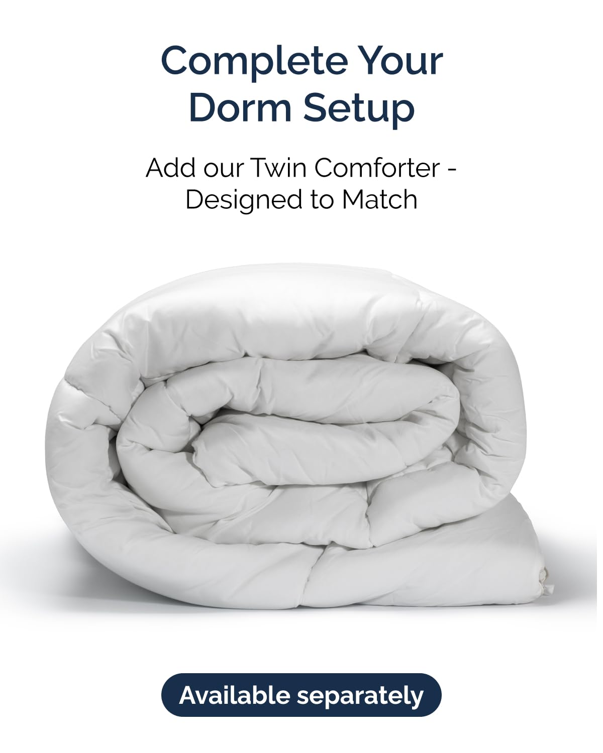 CGK Unlimited twin-size sheet set creates a calm, inviting bedroom setup with heathered blue tones.