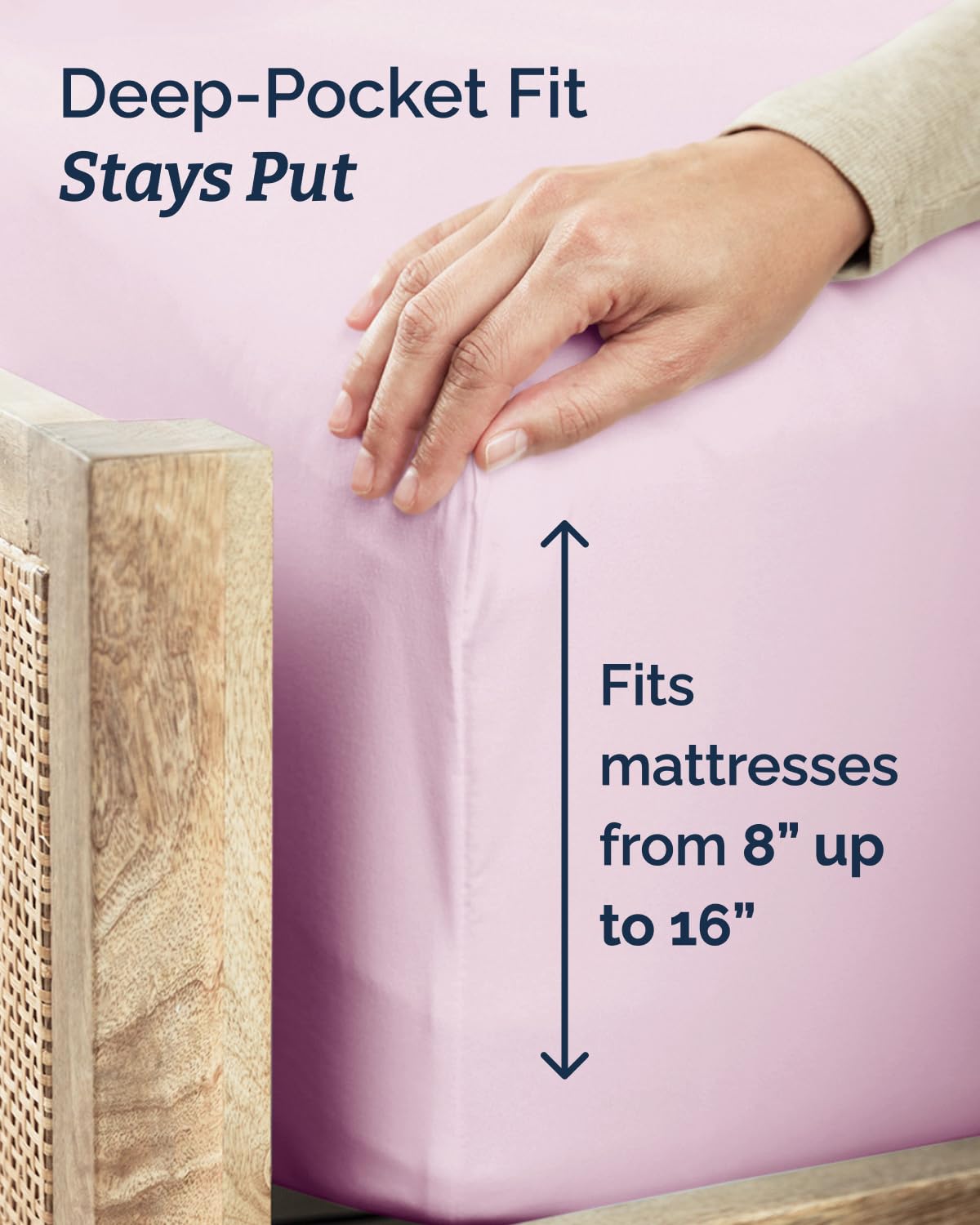 CGK Unlimited brushed microfiber close-up reveals ultra-soft feel and luxurious texture for restful nights