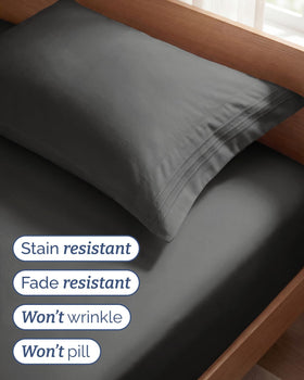 CGK Unlimited 16-inch deep pockets in use across mattress topper and fitted sheet