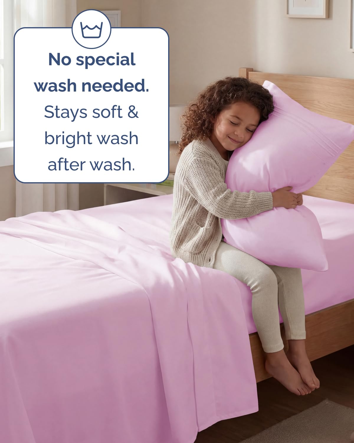 CGK Unlimited light-pink shade complements bedroom decor with a calm, inviting color