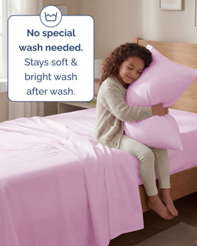 CGK Unlimited light-pink shade complements bedroom decor with a calm, inviting color