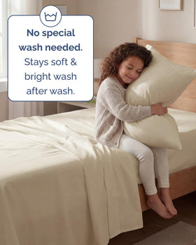 CGK Unlimited wrinkle free look helps sheets stay neat between washes