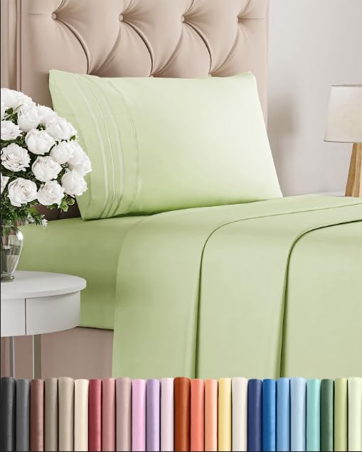 CGK Unlimited twin-size sheet set flat sheet 96x66 offers generous coverage for any bed