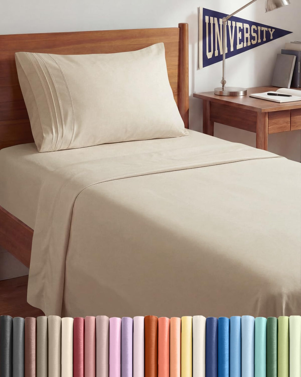 CGK Unlimited twin XL flat sheet 66x102 offers airy comfort for spacious sleep