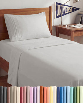 CGK Unlimited Twin XL flat sheet 66x102 inches for full coverage and smooth, breathable comfort.