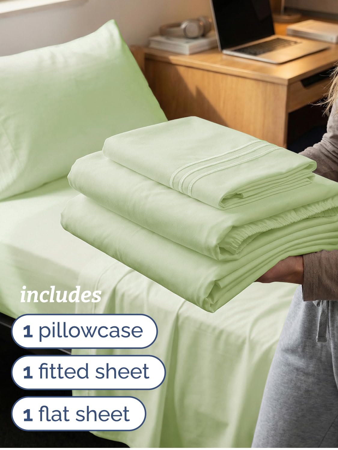 CGK Unlimited Twin XL 16-inch deep pocket fits mattresses up to 16 inches