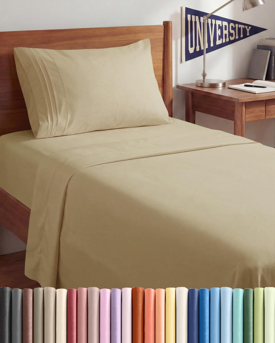 CGK Unlimited Twin XL flat sheet showing ultra-soft, breathable fabric for cooler nights