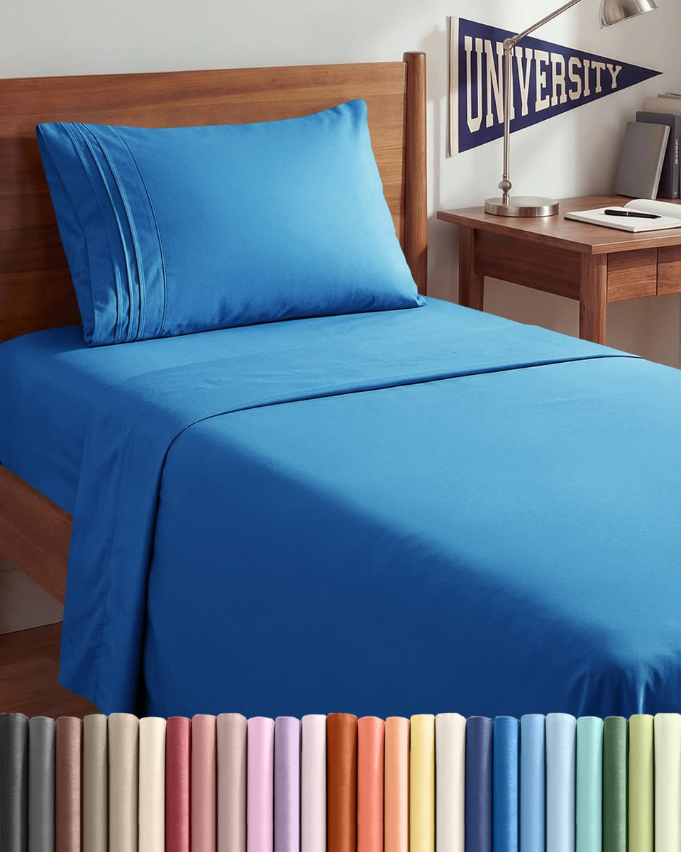 CGK Unlimited Twin XL flat sheet shows breathable, cooling comfort for long sleeps