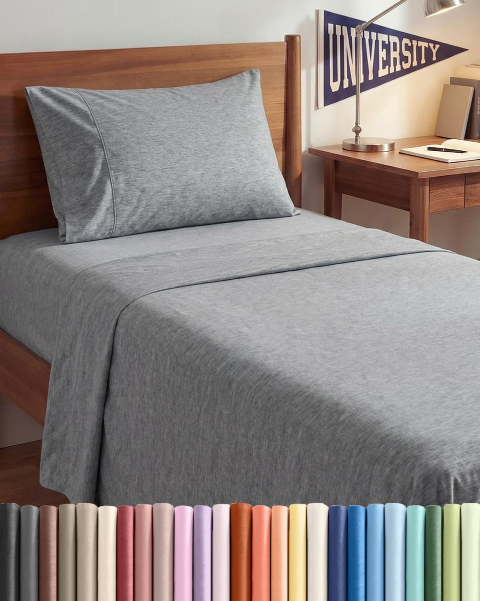 CGK Unlimited Twin XL 3-Piece Sheet Set flat sheet provides generous coverage