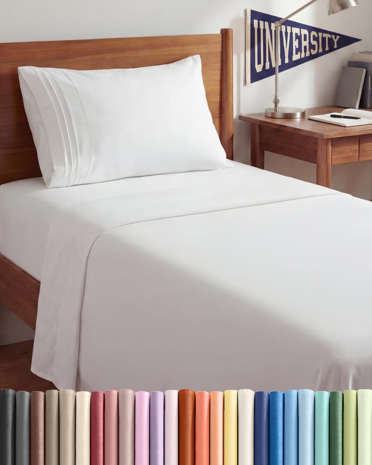 CGK Unlimited Twin XL 3-piece set, soft brushed microfiber for silky sleep comfort.