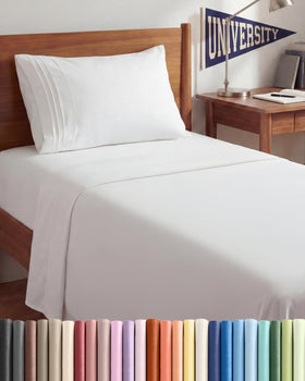 CGK Unlimited Twin XL 3-piece set, soft brushed microfiber for silky sleep comfort.