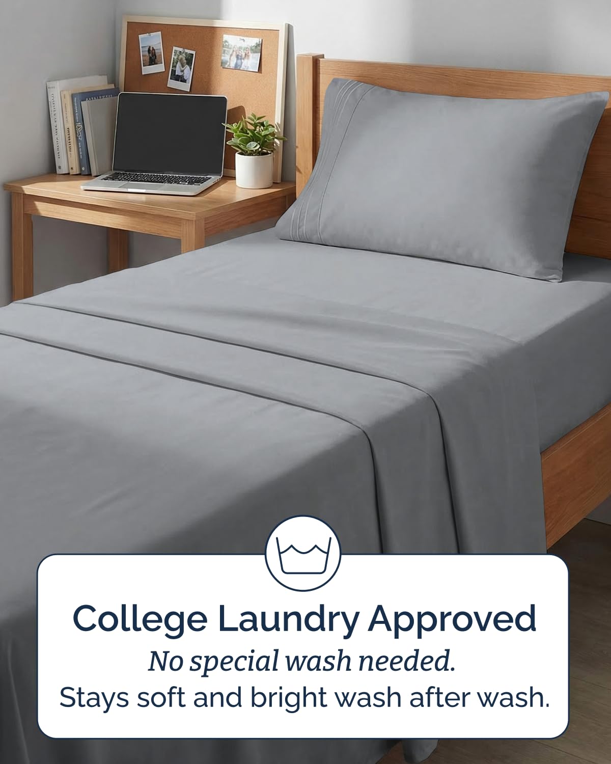 Deep-pocket diagram for CGK Unlimited twin xl sheet set demonstrates fit
