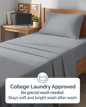 Deep-pocket diagram for CGK Unlimited twin xl sheet set demonstrates fit
