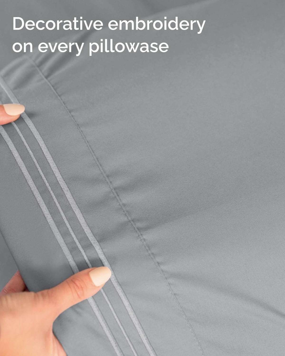Easy-fit elastic corners on CGK Unlimited sheets simplify bed making