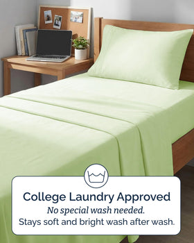 CGK Unlimited Twin XL wrinkle-free sheets for a neat bed look