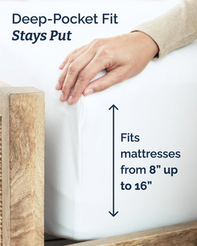 CGK Unlimited wrinkle-free sheets for a crisp, hotel-like look.