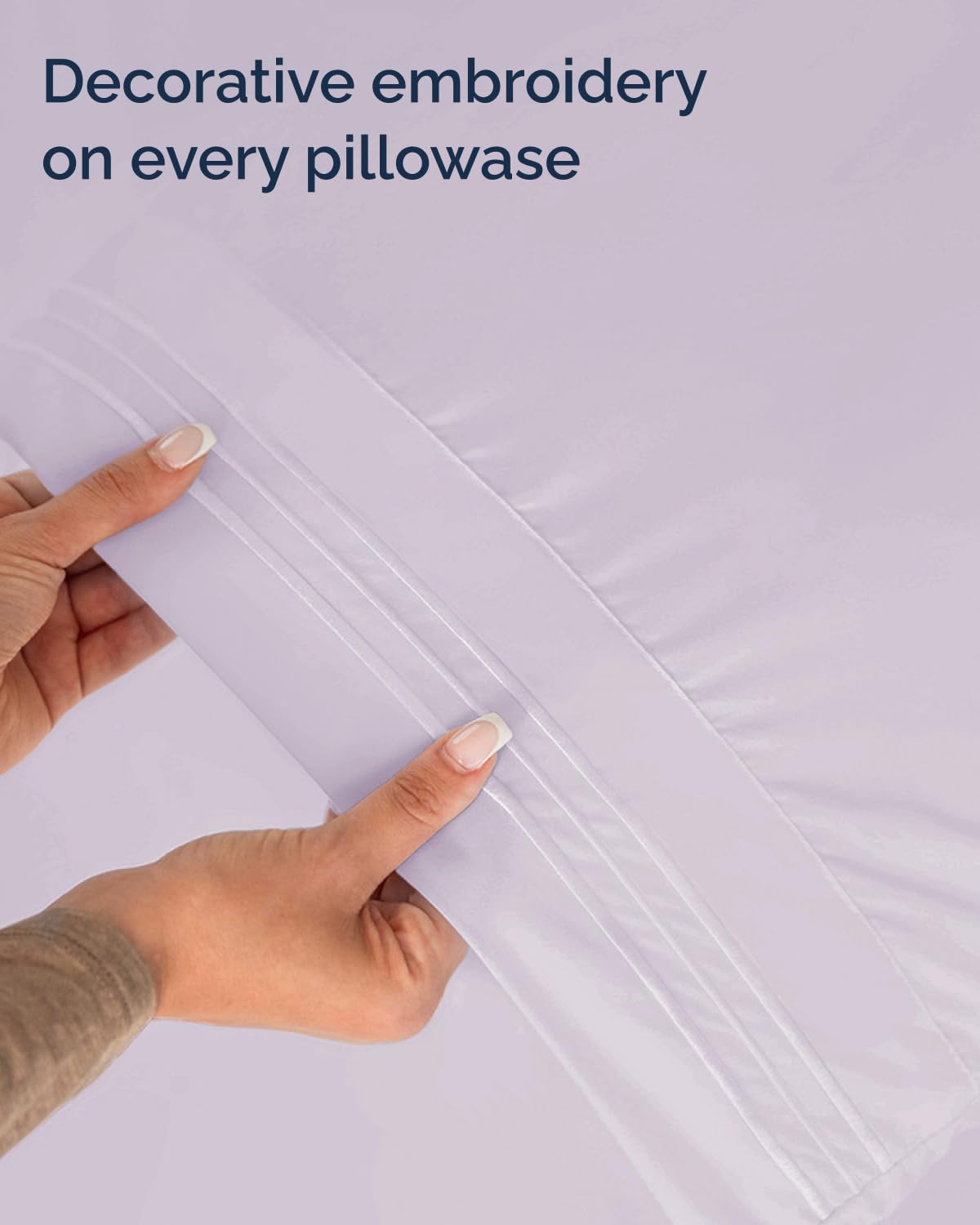CGK Unlimited breathable sheets promote airflow for cooler sleeping nights.