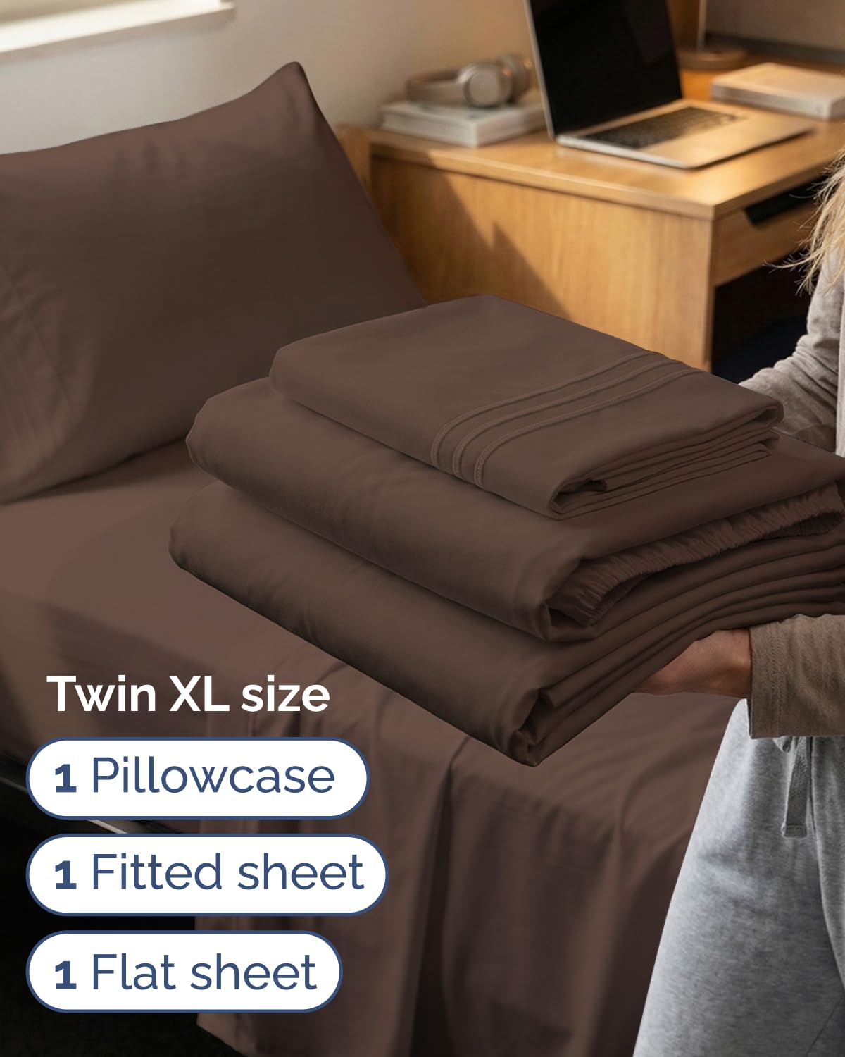CGK Unlimited Twin XL flat sheet 66x102 inches for ample coverage.