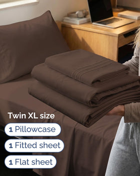 CGK Unlimited Twin XL flat sheet 66x102 inches for ample coverage.