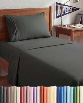 CGK Unlimited twin-xl flat sheet 66x102 offers breathable, airy comfort.