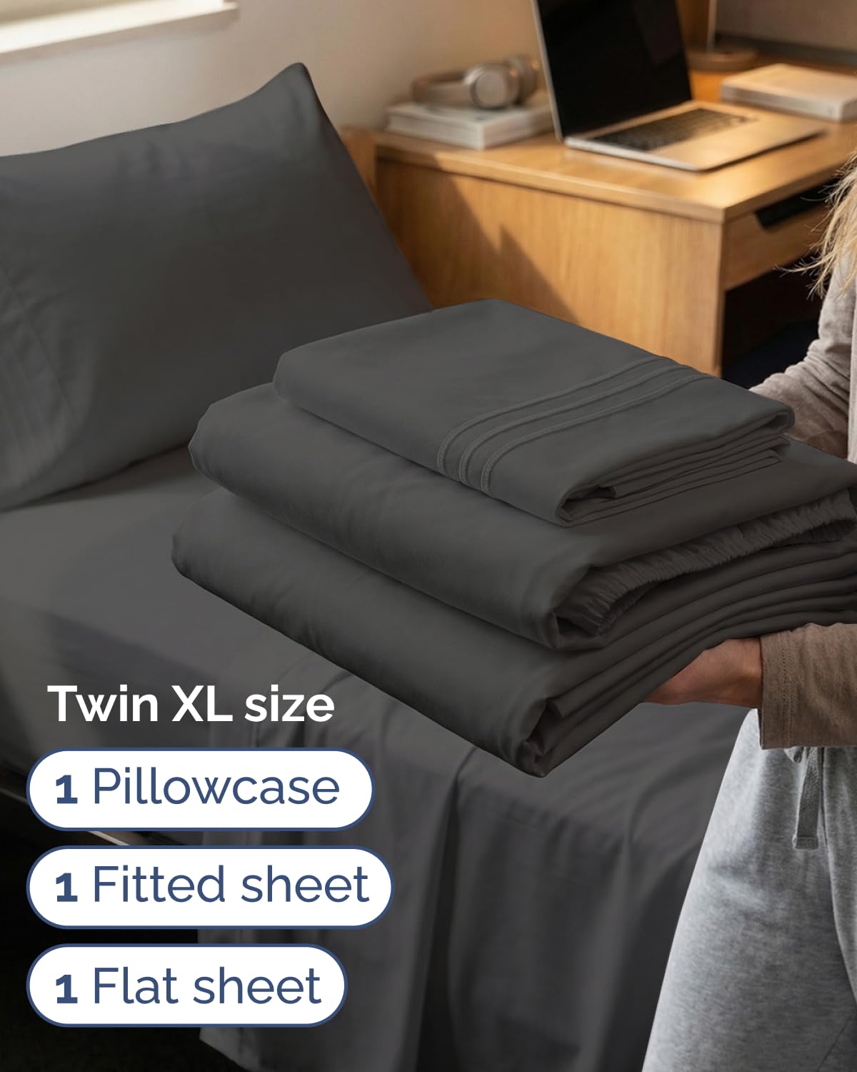 CGK Unlimited pillow case 20x30 adds soft, wrinkle-free finishing touch.